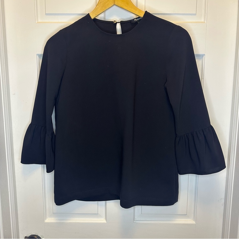 Madewell‎ Black Bell Sleeve Blouse